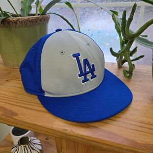 90s LA Dodgers MLB Cap Baseball Hat OC Sports Blue Gry Snapback Los Angeles OSFM